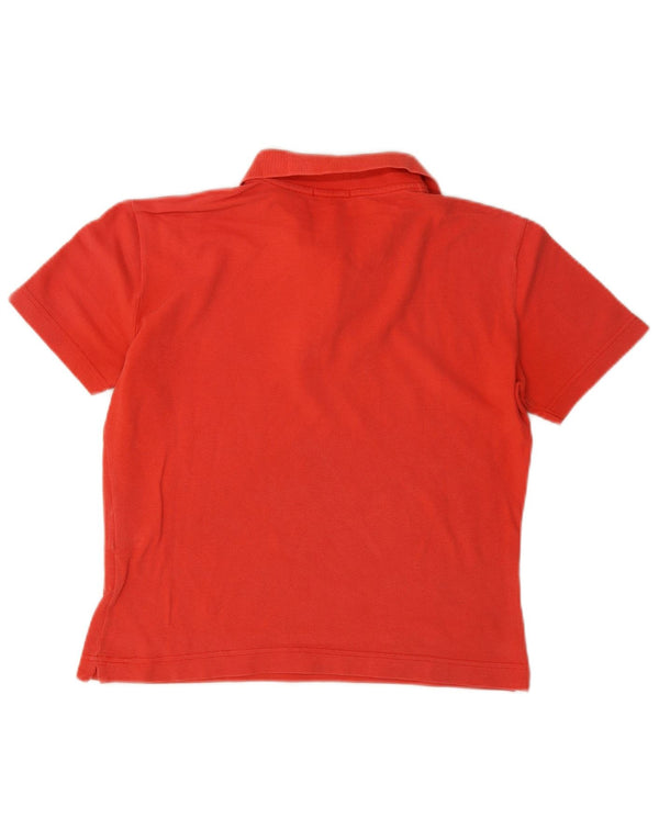 Fred Perry Dame Crop Polo Shirt UK 14 Medium Rød Bomuld