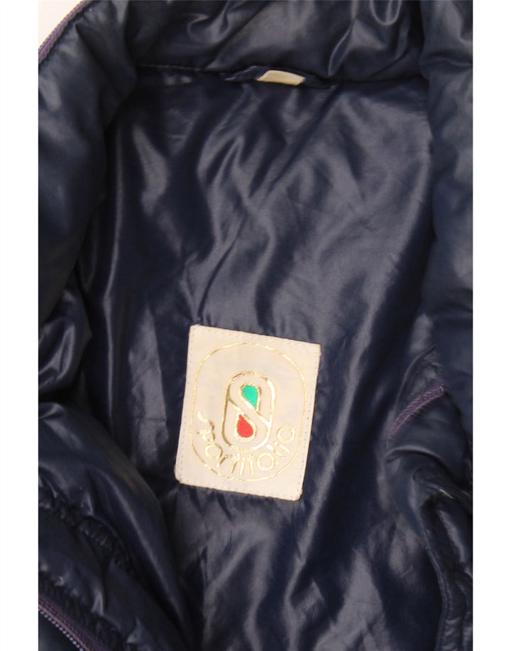 Vintage Herren Wattierte Jacke UK 40 Groß Marineblau