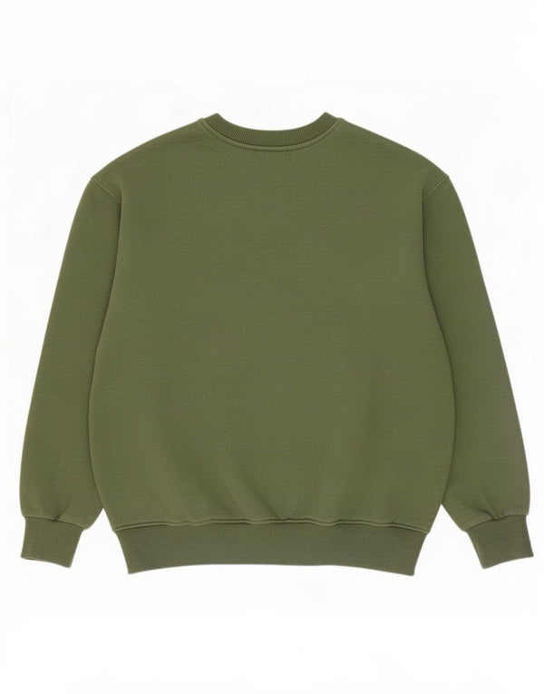Zara Boys Sweatshirt Jumper 13-14 Years Green Flecked Cotton