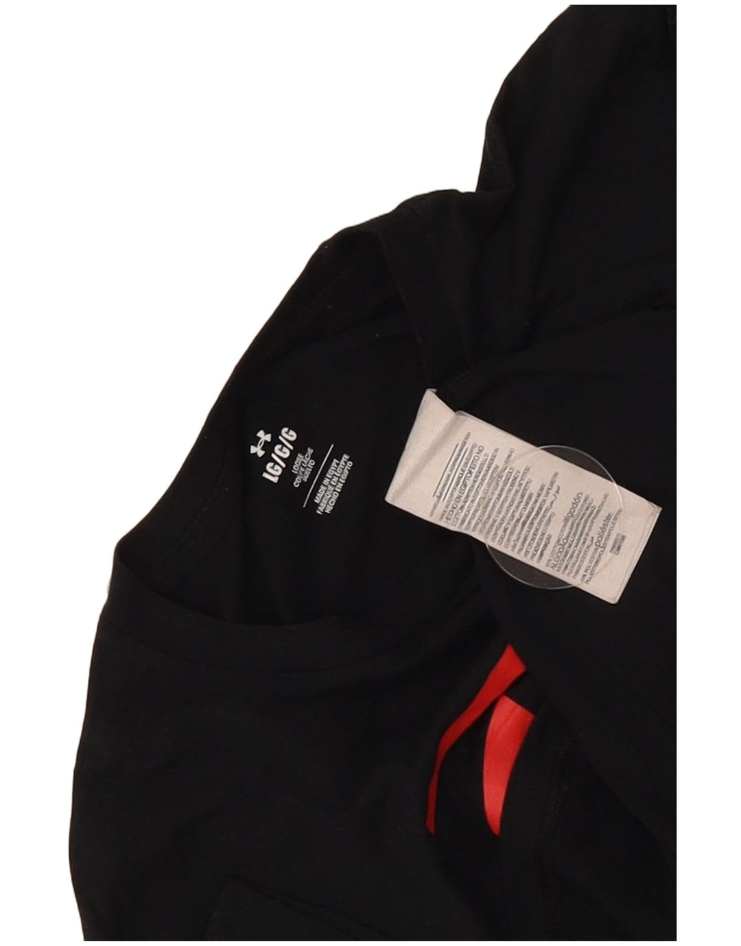 Under Armour Mens Graphic T-Shirt Top Large Black Cotton