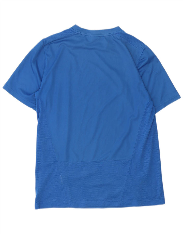 Nike Mens Dri Fit T-Shirt Top UK 39/41 Medium Blue