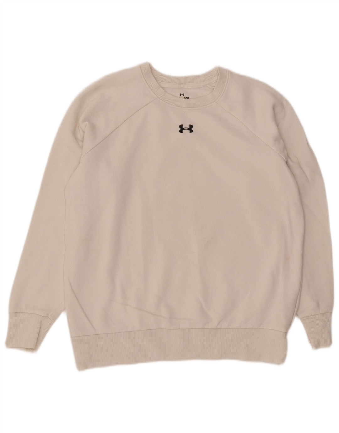 UNDER ARMOUR Suéter feminino oversized UK 6 XS algodão branco