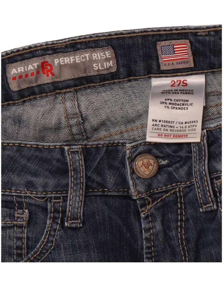 ARIAT Womens Slim Jeans W27 L26 Navy Blue Cotton