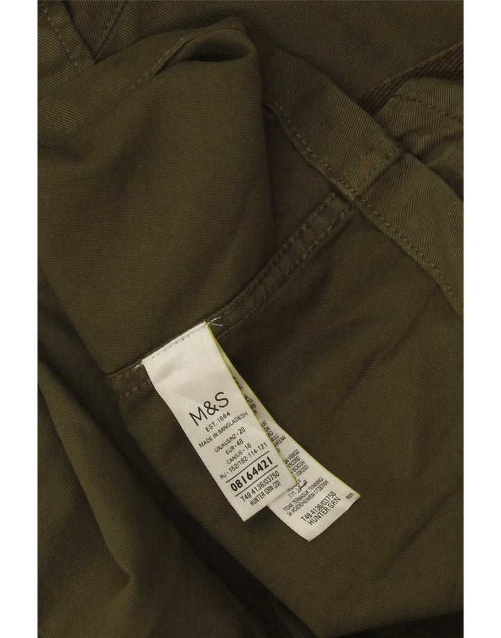 Marks & Spencer Kvinder Utility Jacket UK 20 2XL Khaki Cotton