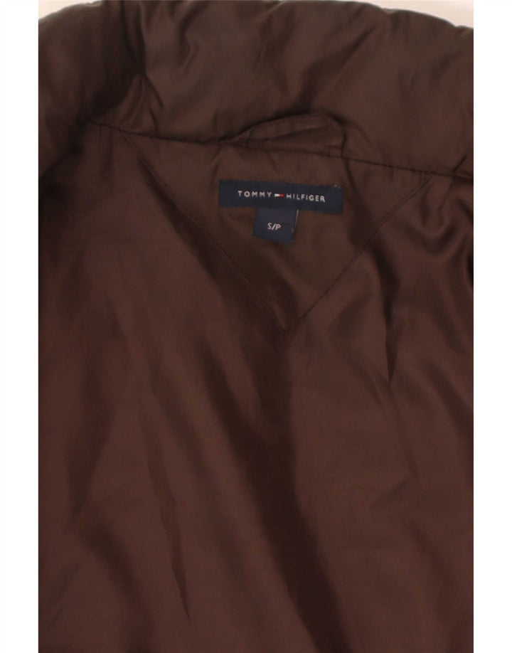 Tommy Hilfiger Womens Bomber Padded Jacket UK 10 Small Brown Polyester