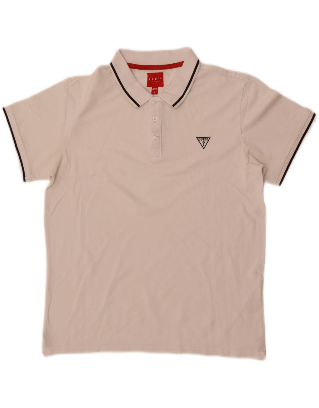 Guess Herren-Poloshirt aus mittelweißer Baumwolle