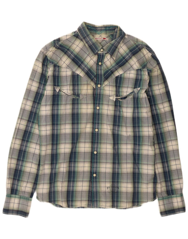 Levi's Mens Shirt Large Blue Check Cotton