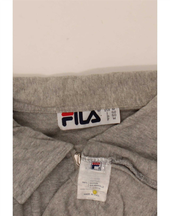 Fila Mens Tracksuit Top Jacket IT 50 Algodão Cinza Médio