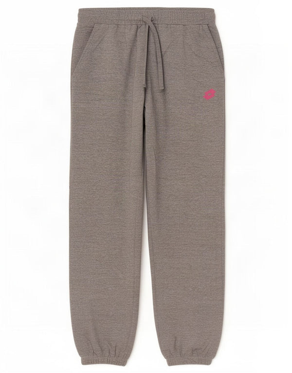 Lotto Pantalon De Survêtement Femme Joggers Large Gris Moucheté Coton
