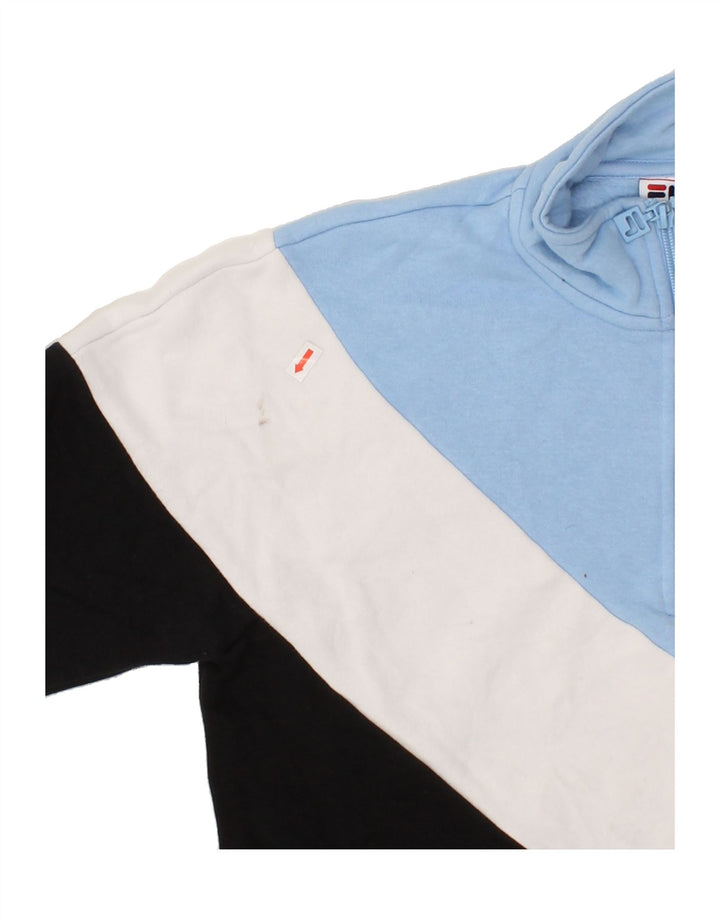 FILA Womens Sweatshirt Jumper UK 14 Medium Multicoloured Colourblock Vintage Fila and Second-Hand Fila from Messina Hembry 