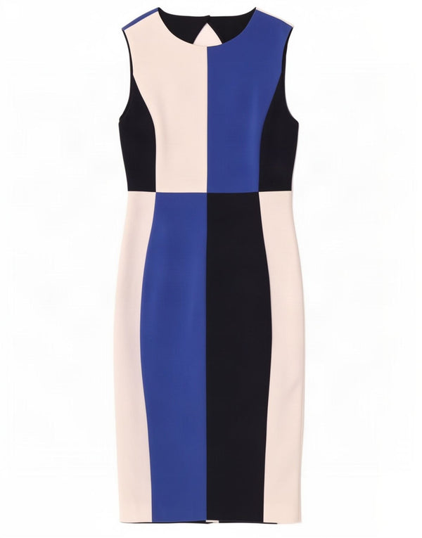 Marks & Spencer Womens Sheath Dress UK 8 Small Multicoloured Colourblock