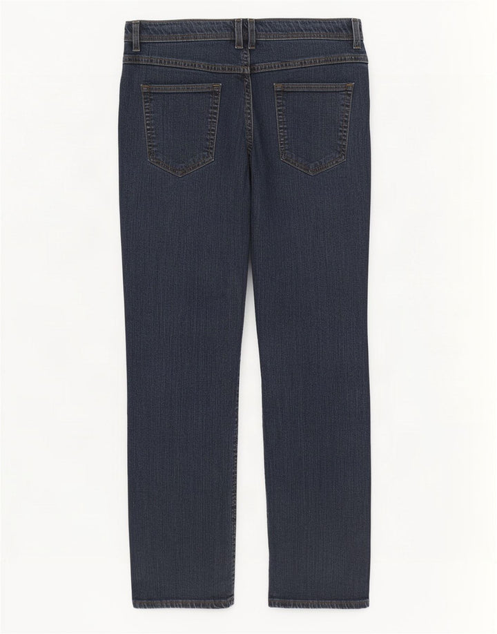 Marks & Spencer Vaqueros Rectos para Mujer UK 14 Medium W30 L30 Azul Marino