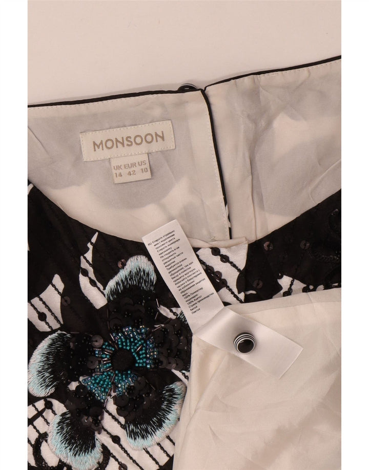 Monsoon Womens Sleeveless Sheath Dress UK 14 Medium Multicoloured Floral
