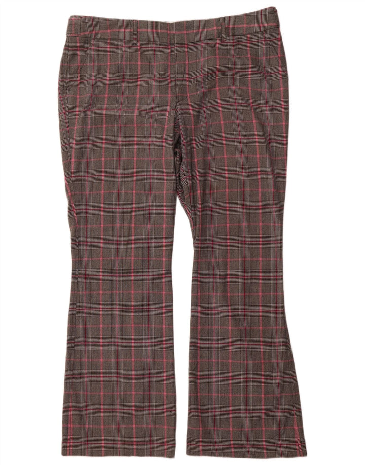 MOSSIMO Womens Bootcut Casual Trousers US 18 2XL W40 L32 Grey Check