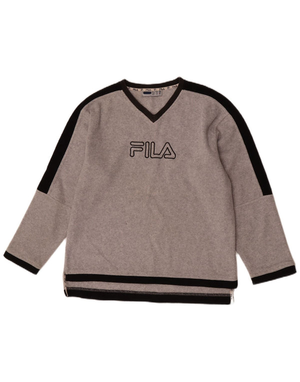 Fila Pull Polaire Graphique Garçon 15-16 ans XL Gris Colorblock Polyester