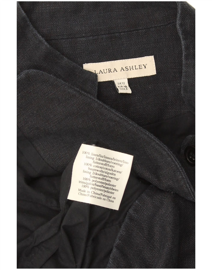 Laura Ashley Veste blazer militaire à 6 boutons pour femme UK 12 Bleu marine moyen