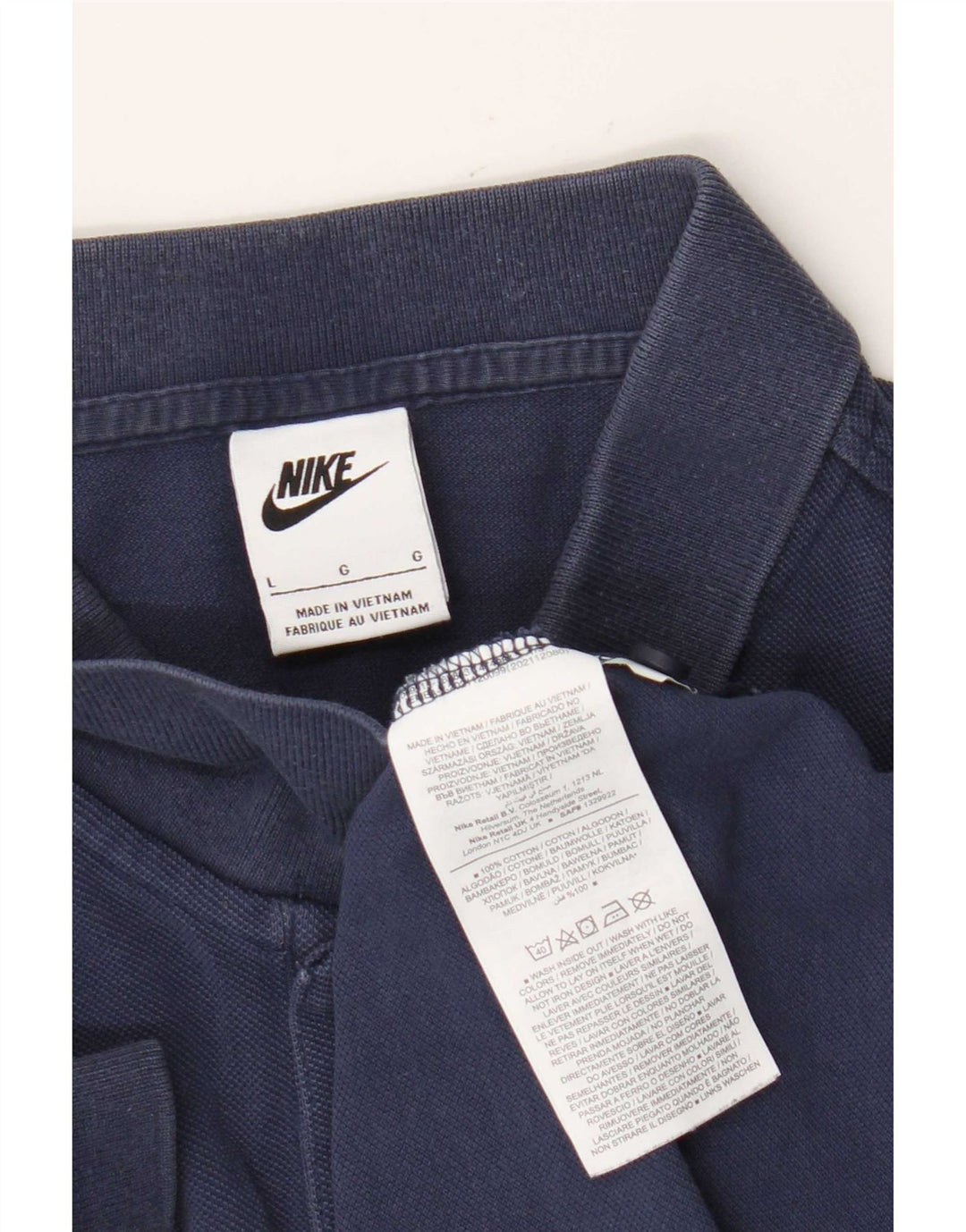Nike Polo Homme Grand Bleu Coton