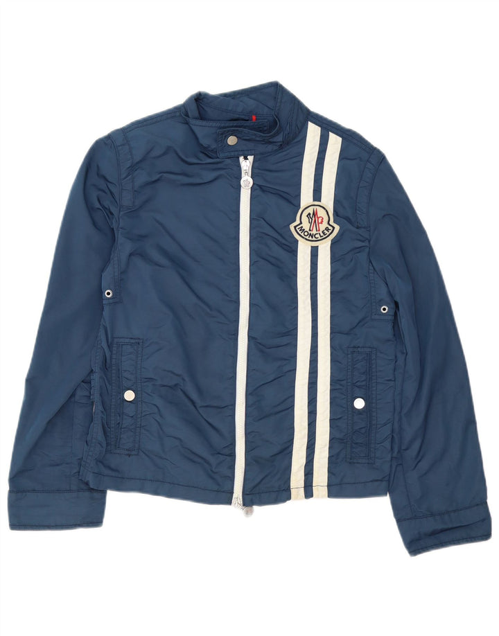 Moncler Boys Windbreaker Jacket 13-14 Years Navy Blue Colourblock Polyester