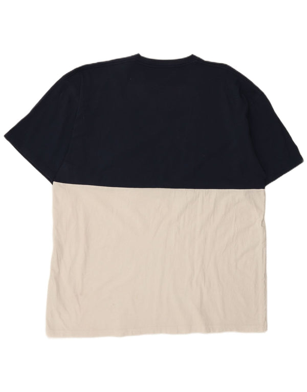 Vans Herre Classic Fit Grafisk T-Shirt Top 2XL Blå Colourblock Bomuld