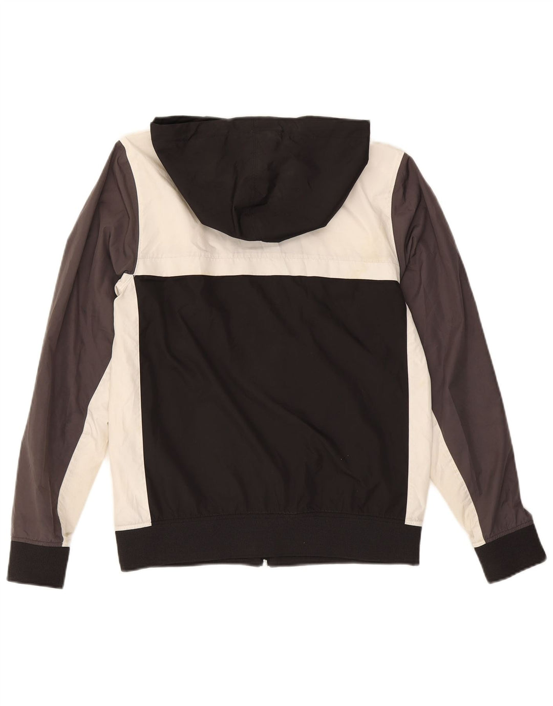 Vans Mens Hooded Tracksuit Top Jacket Small Black Colourblock Polyester