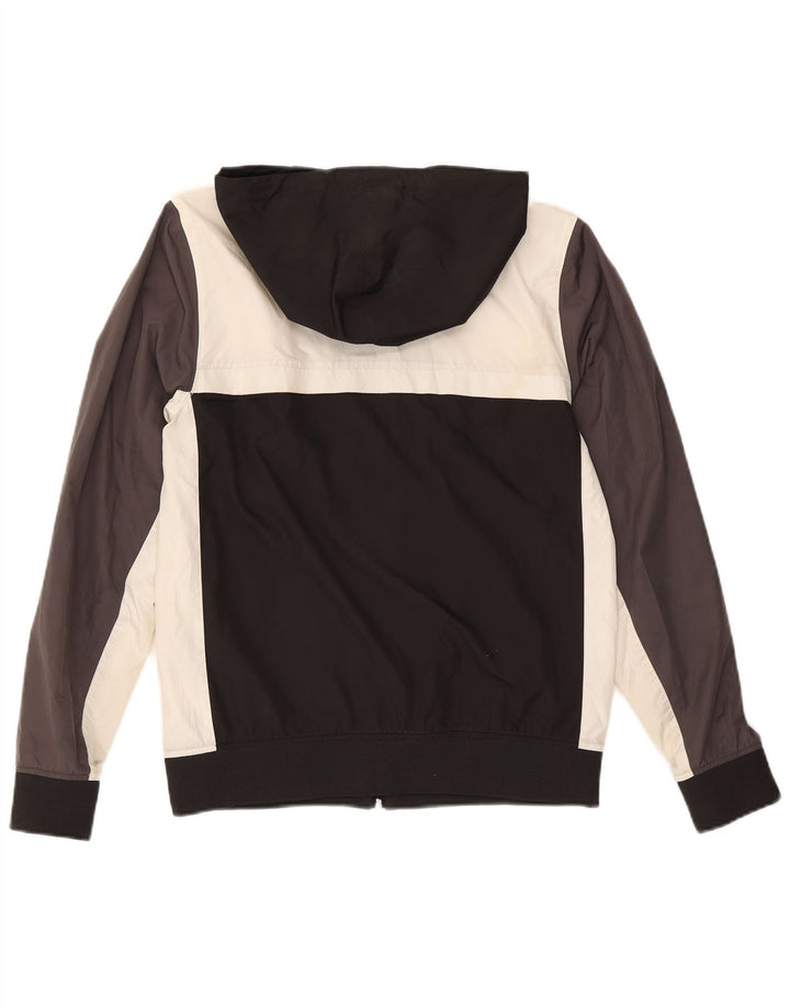 Vans Mens Hooded Tracksuit Top Jacket Small Black Colourblock Polyester