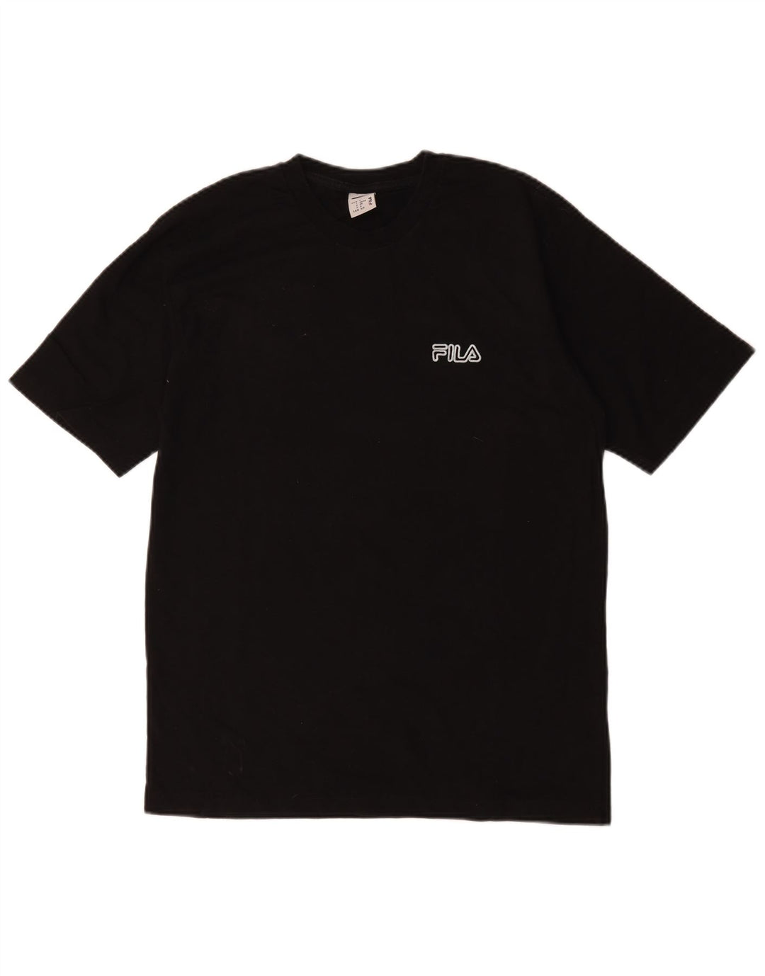 Fila Herren T-Shirt Top Small Schwarz Baumwolle