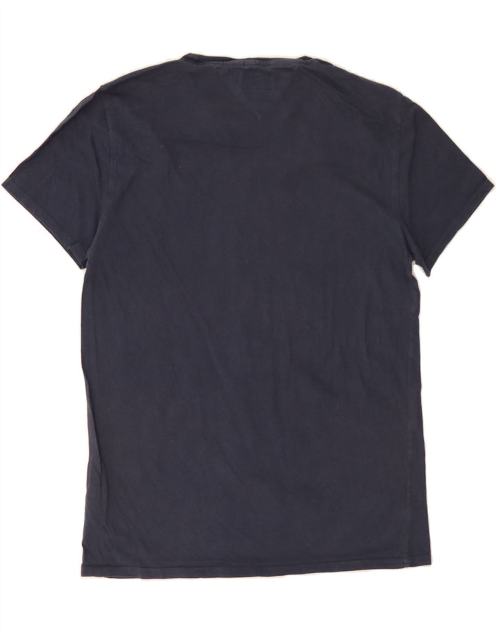 TOMMY HILFIGER Mens Regular Fit T-Shirt Top Medium Navy Blue Cotton Vintage Tommy Hilfiger and Second-Hand Tommy Hilfiger from Messina Hembry 