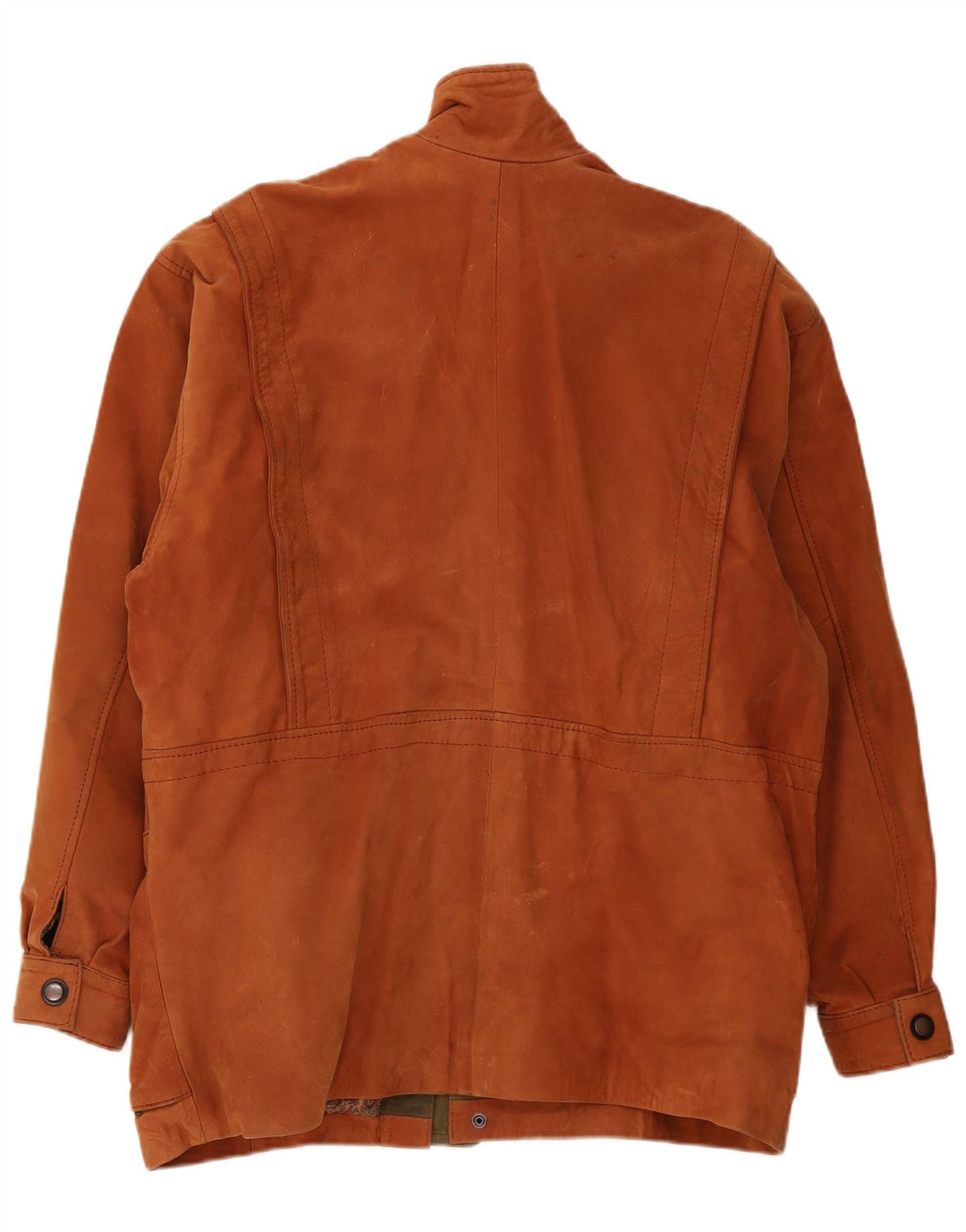 Vintage Mens Leather Jacket UK 42 XL Brown Colourblock