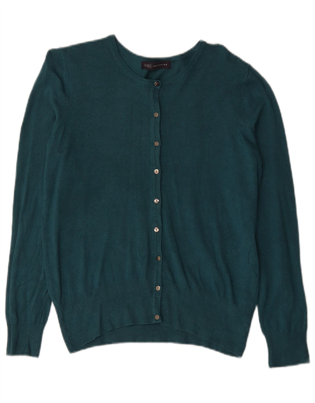 Marks & Spencer Damen-Cardigan-Pullover UK 12 Medium Türkis Viskose