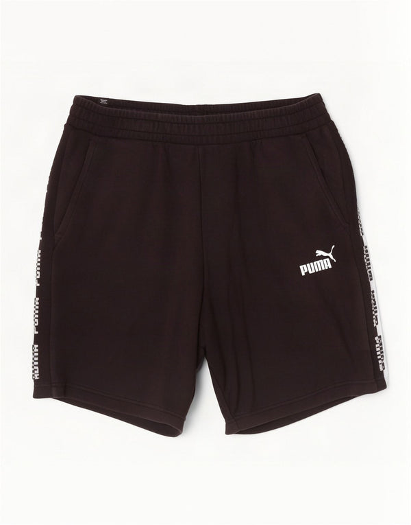 Pantaloncini sportivi grafici da uomo Puma XL in cotone color block nero