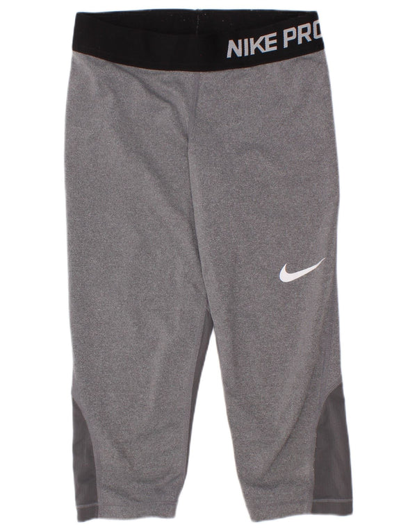 Γραφικά κολάν Nike Girls Dri Fit 8-9 ετών Small Grey Colourblock