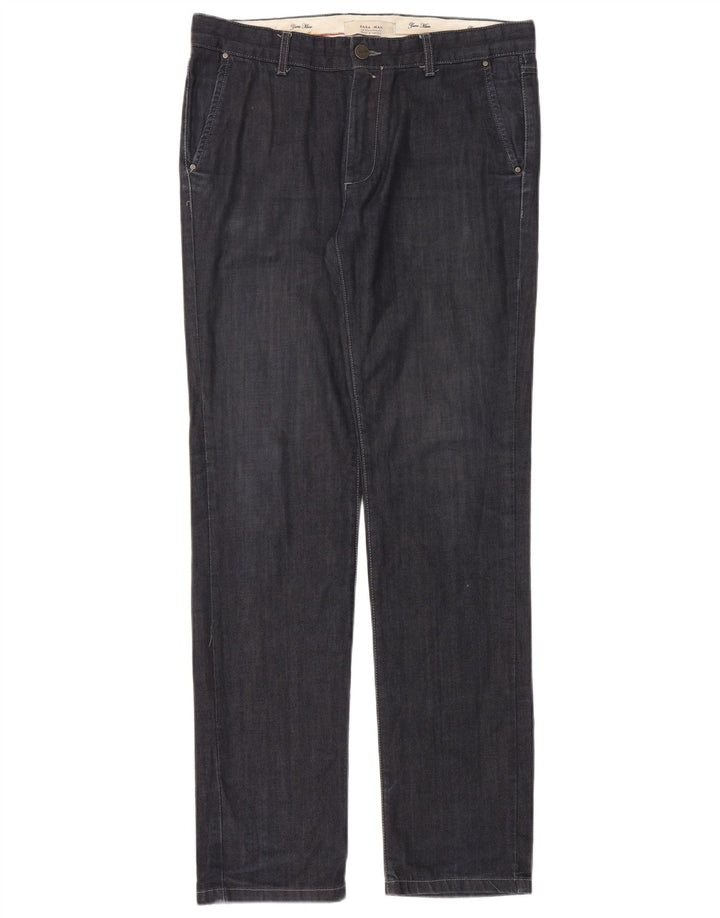 Zara Mens Straight Jeans EU 40 Medium W31 L34 Navy Blue