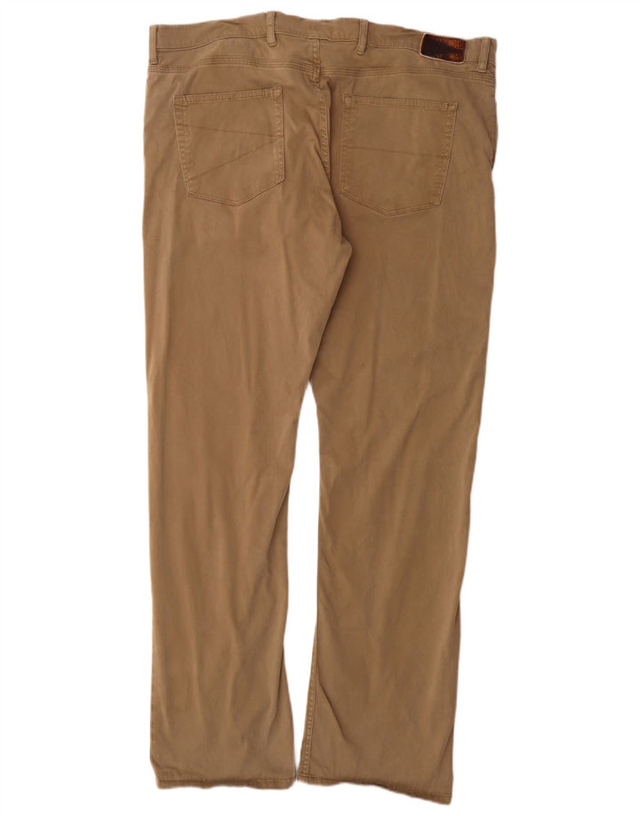 Pantaloni casual Marks & Spencer da uomo blu Harbour Bootcut W40 L33 Beige