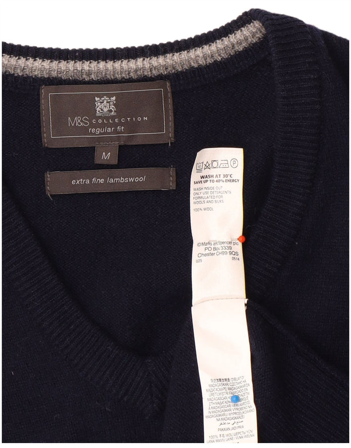 Marks & Spencer Débardeur coupe classique pour homme en laine bleu marine moyen