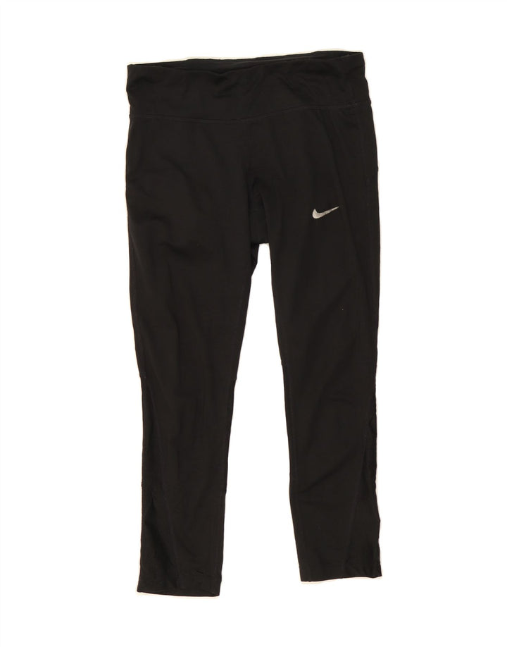 NIKE Womens Dri Fit Leggings UK 12 Medium  Black Polyester Vintage Nike and Second-Hand Nike from Messina Hembry 