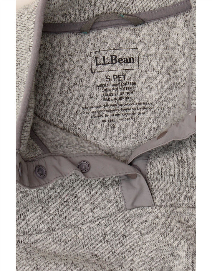 L.L.BEAN Womens Oversized Sweatshirt Jumper UK 10 Small Grey Flecked Vintage L.L.Bean and Second-Hand L.L.Bean from Messina Hembry 