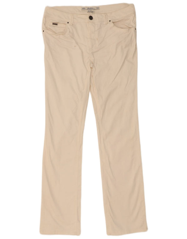 Zara Damen Slim Jeans EU 42 Large W32 L33 Off White