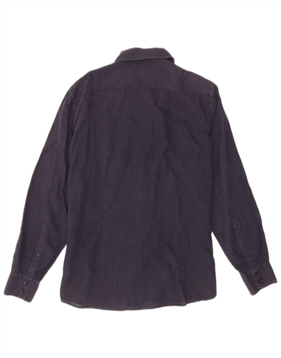 Camicia Militare Uomo Trussardi Large in Lino Blu Navy