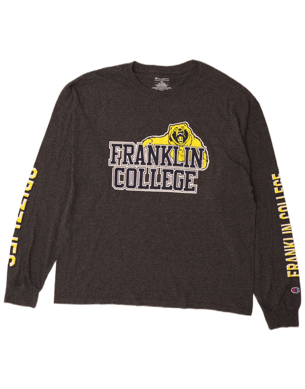 Champion Homme Franklin College Graphic Top Manches Longues XL Gris Coton