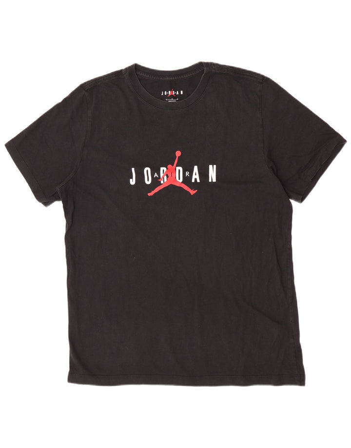 Jordan T-shirt graphique pour homme en coton noir Taille L