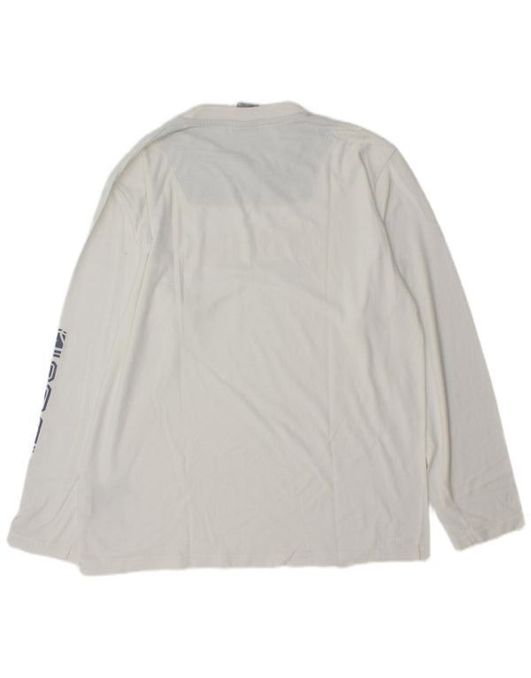 Nike Herre grafisk top Langærmet UK 39/41 Medium White Bomuld