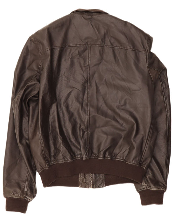 Vintage Mens Leather Jacket UK 42 XL Brown