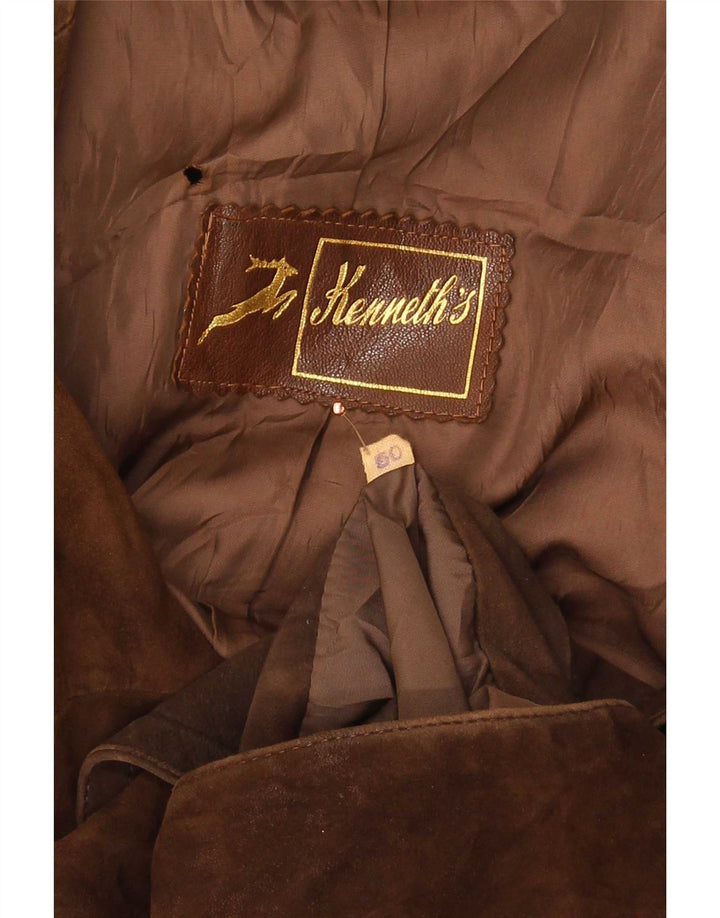 Kennedy Damen Wildledermantel IT 50 XL Braun