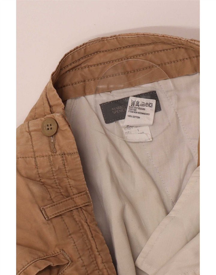 Marks & Spencer Mens Cargo Bermuda Shorts W30 Medium Beige Cotton