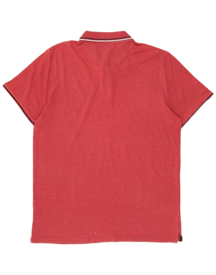 CHAMPION Mens Polo Shirt XL Red Cotton