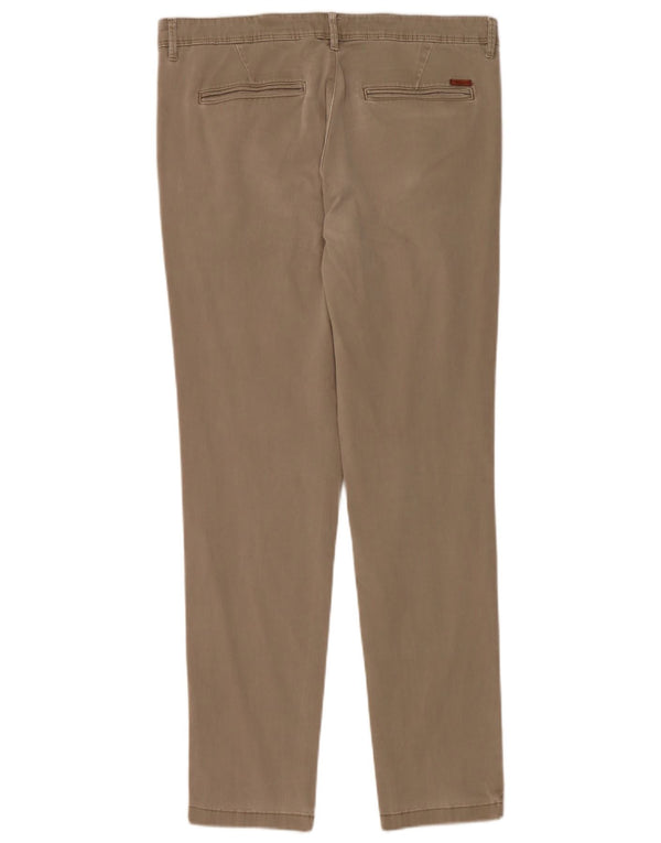 Jack & Jones Mens Marco Slim Chino Trousers W34 L32 Beige Cotton