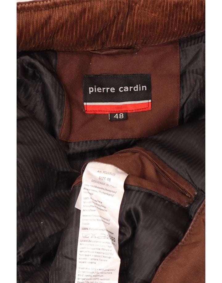 Pierre Cardin Mens Windbreaker Jacket IT 48 Medium Brown Polyester