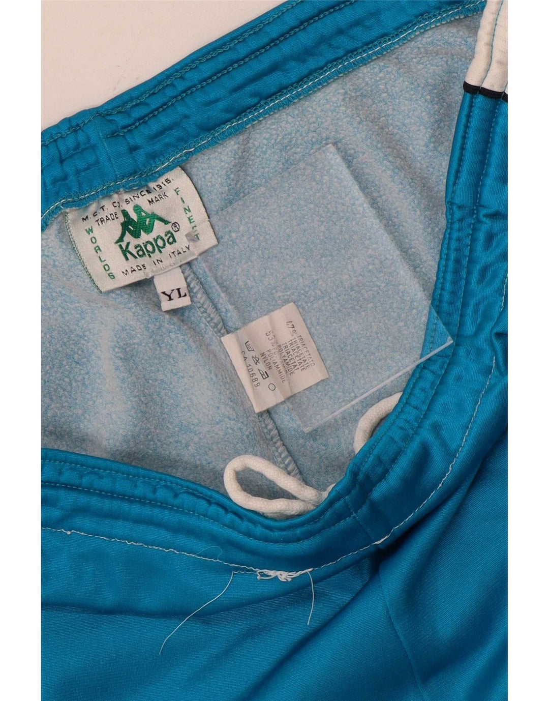 Kappa Mens Graphic Tracksuit Trousers Large  Blue Colourblock Triacetate