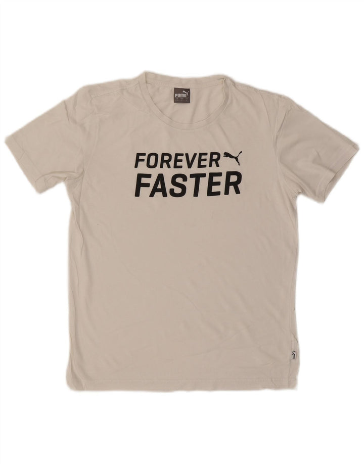 PUMA Herren Graphic T-Shirt Top Small Weiß