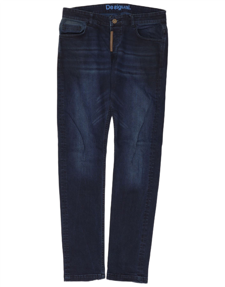 DESIGUAL Herren Slim Jeans W34 L34 Marineblau